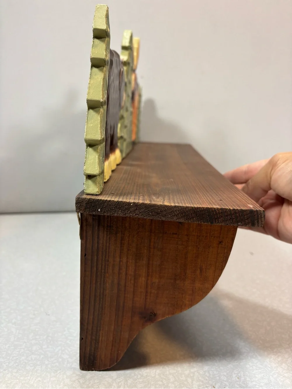 Home Interiors Woodland Wall Shelf with Hooks